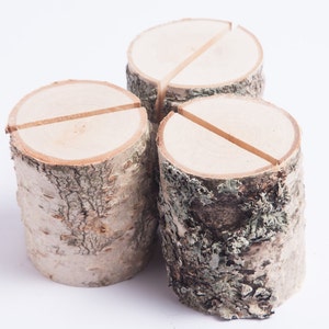 25 Rustic Place Card Holders, table number holder, birch tree wedding table decor, rustic table number holder, woodland wedding centerpiece