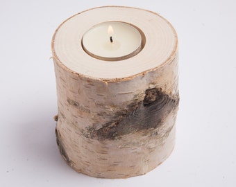 3 birch candle holders, tea light holders, woodland wedding centerpiece, rustic wedding decor, home decor, country wedding, christmas decor