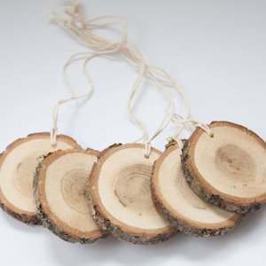 30 tags slices  2&quot;- 3&quot; , wooden slices, rustic wedding decoration,  wood discs for home decors, christmas tags