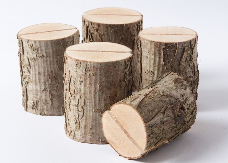 30 Rustic Place Card Holders Table Number Holder Nuttree Etsy