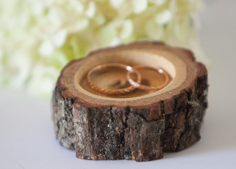 ring bearer pillows woodland wedding decor wedding decoration Rustic wedding ring pillow rustic ring holder log ring box