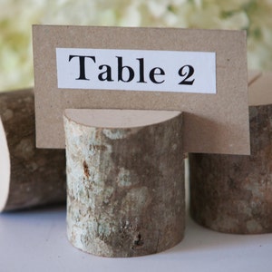 40 Rustic Place Card Holders, table number holder, nut-tree wedding table decor, rustic table number holder, woodland wedding centerpiece