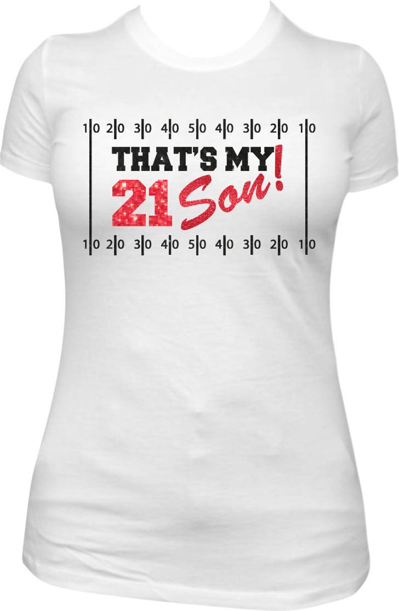 That's My Son Football Field Mom Shirts Women's | Etsy