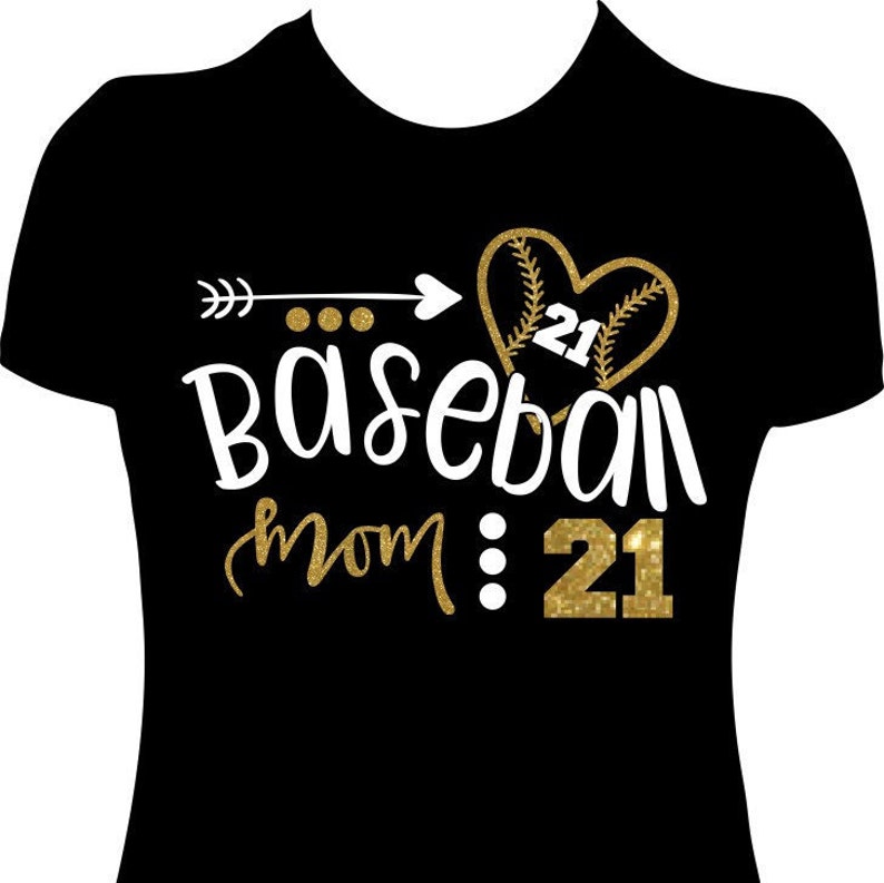 Baseball Softball Heart Mom Shirt. Women Custom Baseball Mom Etsy