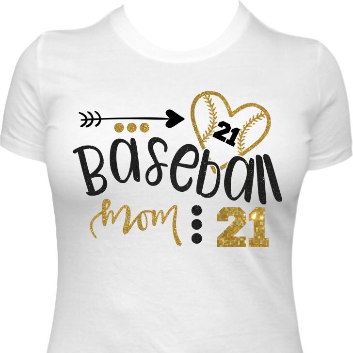 Baseball Softball Heart Mom Shirt. Women Custom Baseball Mom Etsy