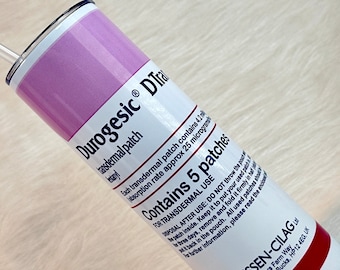 Duragesic 20 oz skinny tumbler.