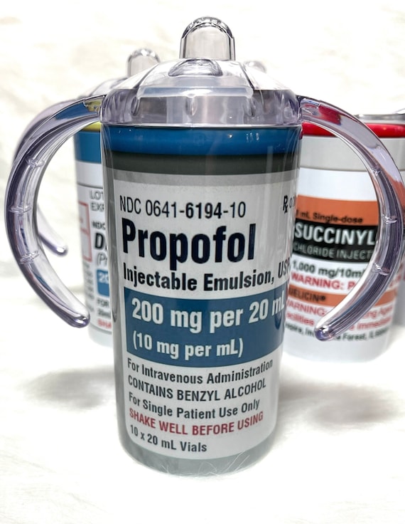 Propofol Sippy Cup 2 lids, 12 oz tumbler,