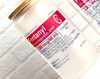 Medication 16 oz Glass Can Clear or Frosted..