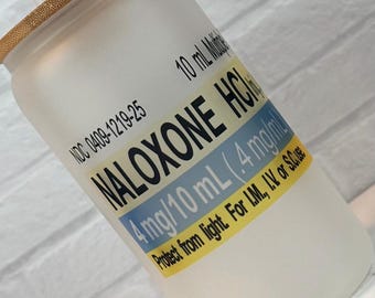Antidote 16 oz Glass Can Clear or Frosted..