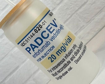 Padcev 16 oz Glass Can Clear or Frosted..