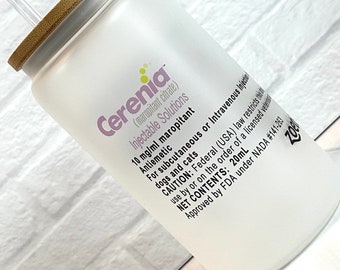 Cerenia 16 oz Glass Can Clear or Frosted.. SAMe Or NeXT BusineSS Day Shipping