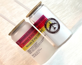 B-52 Bomber Sedation Cocktail 16 oz Glass Can Clear or Frosted..