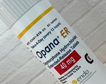 Opana ER  20 oz skinny tumbler.