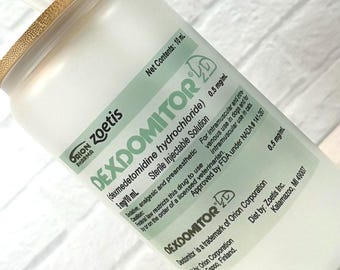 Dexdomitor 16 oz Glass Can Clear or Frosted..