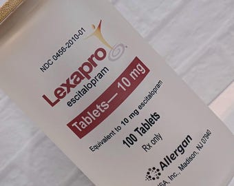 Lexapro  16 oz Glass Can Clear or Frosted..