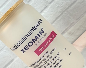 Xeomin 16 oz Glass Can Clear or Frosted..