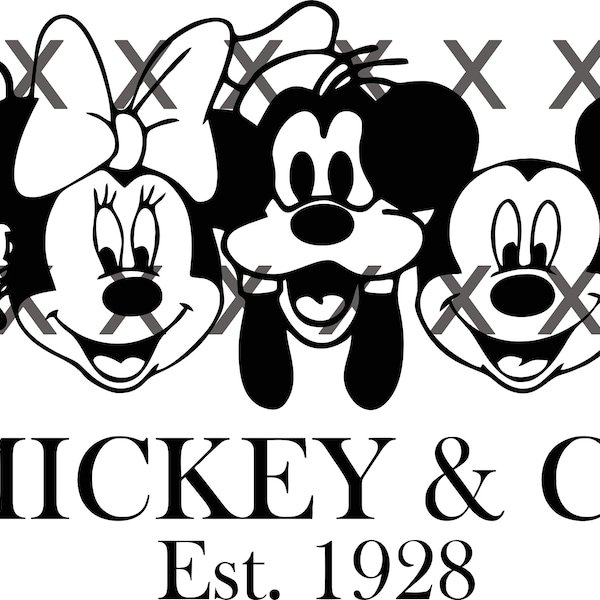 Mickey and Friends Svg Png, Instant Download Printable Design Svg For Cricut,  Cutting File,  Vinyl Cut File, Mickey and Co Cut File
