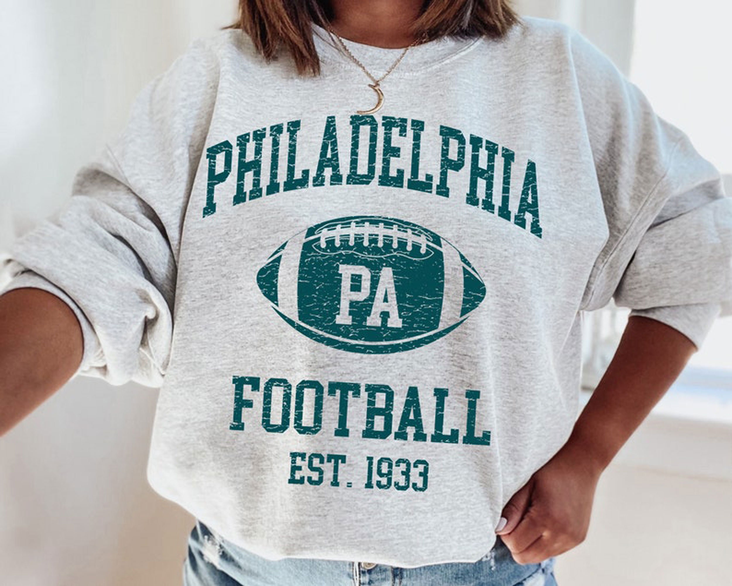 Discover Vintage Philadelphia Football, Eagles Sweatshirt