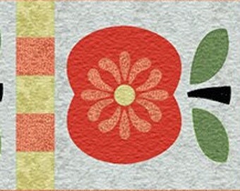 Fall Apples Table Runner Quilt Pattern: Thanksgiving Applique (Digital PDF)