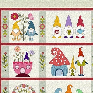 Gnome Fest Applique Quilt Pattern