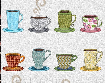 Think Coffee | Applique Quilt Pattern | Coffee Cup Quilt | Cozy DIY Home Decor | Downloadable PDF pattern | Angie Padilla Quilt Designs