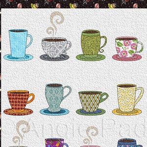 Think Coffee - Applique Quilt Pattern