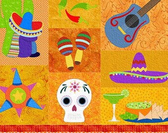 South of the Border Quilt Pattern: Mexican Applique (PDF Pattern)