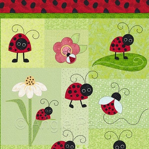 Lazy Little Ladybugs - Applique Quilt Pattern