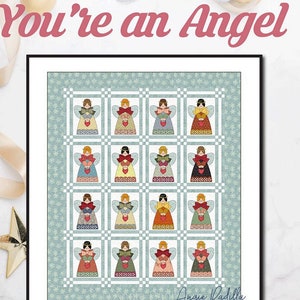 Angel Applique Lap Quilt Pattern: Christmas Tribute (DIGITAL PDF)