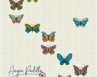 Butterfly Dance Applique Quilt Pattern: Lap Size (Digital PDF)