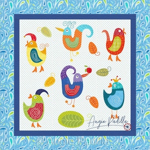 Wonky Birds Applique Quilt Pattern: Whimsical Nursery Decor (Digital PDF)