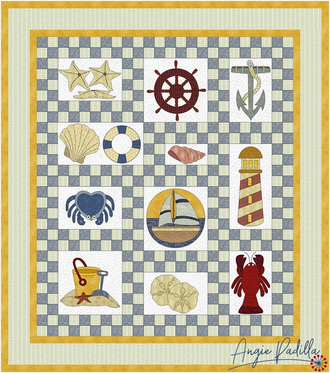 Seaside Treasures | Applique Quilt Pattern | Digital PDF Pattern ...