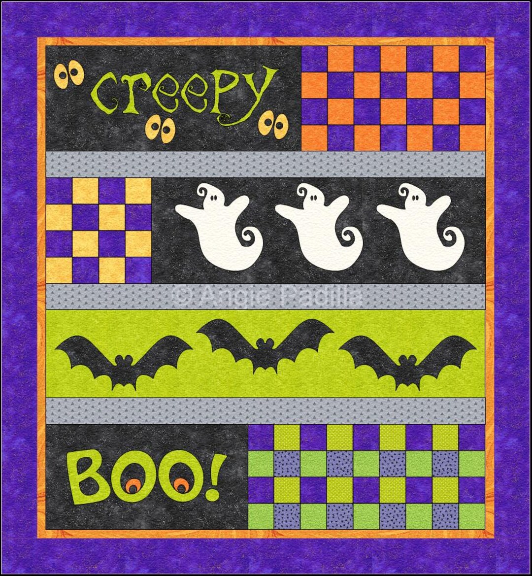 Creepy: Halloween Applique Quilt Pattern (digital PDF) - Etsy