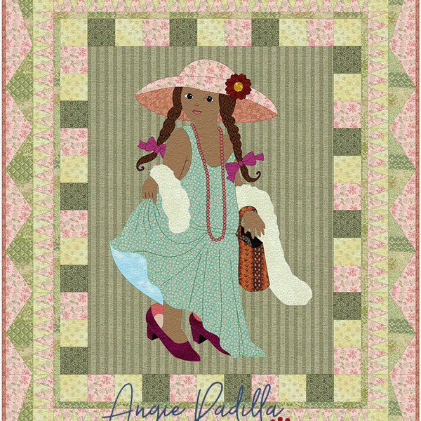 Playing Dress Up | Applique Quilt Pattern | Digital PDF Pattern | Doll Quilt Pattern | Whimsical Kid Quilt | Angie Padilla Quilt Designs
