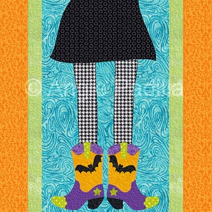Witch of the West Applique Quilt Pattern: Halloween Wall Hanging (DIGITAL PDF Pattern)