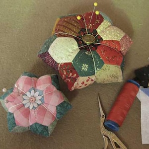 Hexagon Pincushion | Digital PDF Pattern | English Paper Piecing | Sewing Project | Angie Padilla Quilt Designs