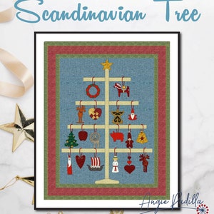 Scandinavian Tree Applique Quilt Pattern