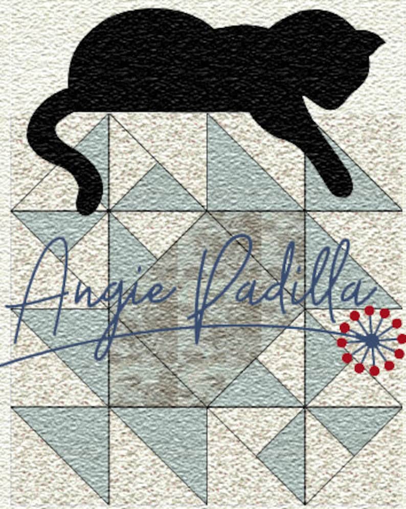 Craft a charming DIY quilt with our downloadable "Sewing Cat" applique pattern. Ideal for sewing enthusiasts looking for whimsical sewing room decor.