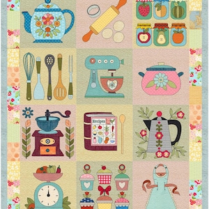 Kitchen Keepsakes Applique Quilt Pattern: Cozy Home Decor (PDF Pattern)
