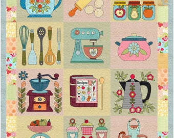 Kitchen Keepsakes Applique Quilt Pattern: Cozy Home Decor (PDF Pattern)