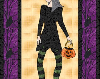 It's all about the shoes! | Applique Quilt Pattern | DIGITAL PDF Pattern | Halloween Witch | Wall Hanging | Angie Padilla Quilt Designs