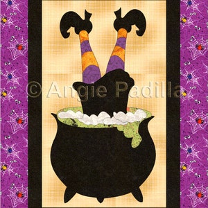 Whimsical Witch Halloween Quilt Pattern: Angie Padilla Design (Digital PDF)