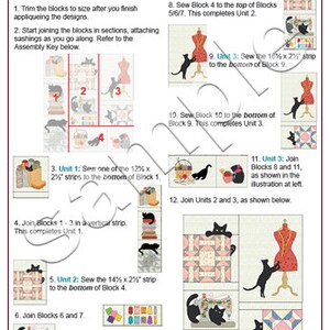 Craft a charming DIY quilt with our downloadable "Sewing Cat" applique pattern. Ideal for sewing enthusiasts looking for whimsical sewing room decor.