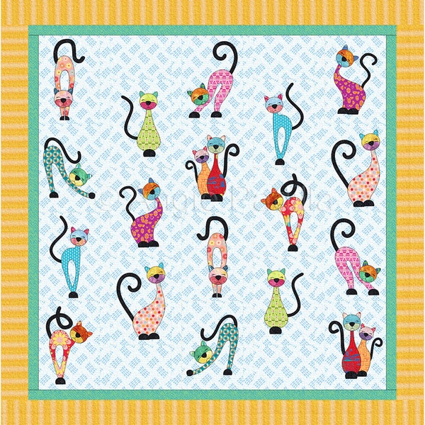 Motif de courtepointe appliqué Cattitude