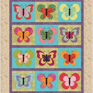 Butterflies | Applique Quilt Pattern | Digital PDF Pattern | Easter Project | Angie Padilla Quilt Designs