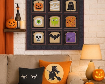 Toastbusters Halloween Applique Quilt Pattern: Whimsical Wall Hanging (PDF)