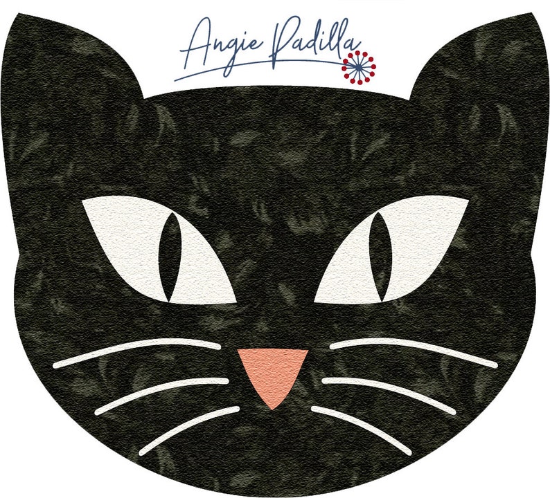 Halloween Placemat Applique Pattern: Pumpkin, Skull, Cat, Spiderweb (DIGITAL PDF) image 4