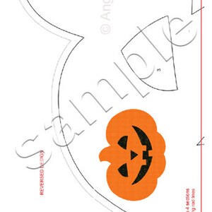 Halloween Placemat Applique Pattern: Pumpkin, Skull, Cat, Spiderweb (DIGITAL PDF) image 7