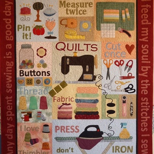 Itching to be Stitching Applique Quilt Pattern