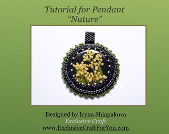 PDF-Anleitung für Cabochon-Anhänger, einfacher Anhänger für Anfänger, Fädelanleitung für Cabochon 2017, Perlen-Anleitung, Cabochon-Anhänger